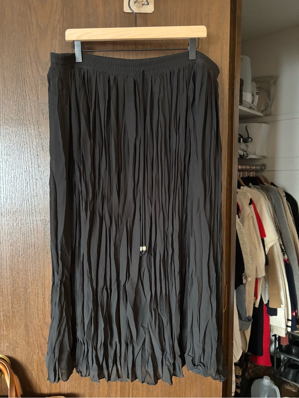 Women's black witchy midi skirt XL